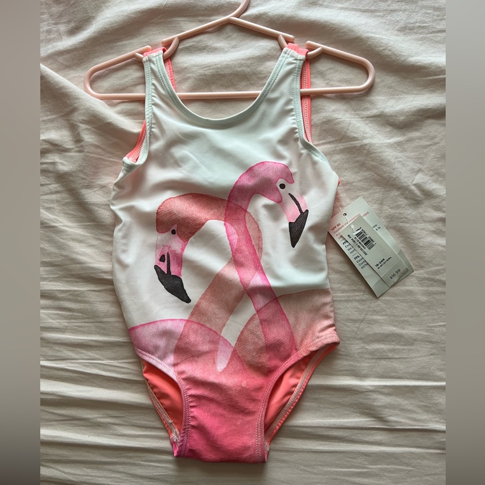 Flamingo 18-24 month one piece swim suit